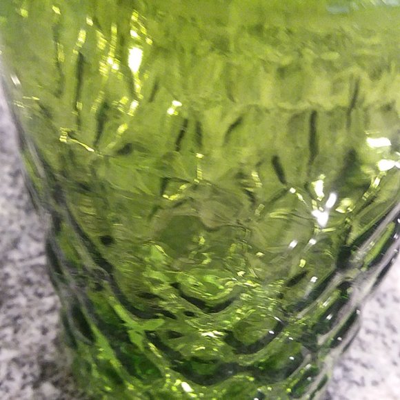Unique, Handmade - Drinking Glass (Flower Vase) color green. - Picture 3 of 5